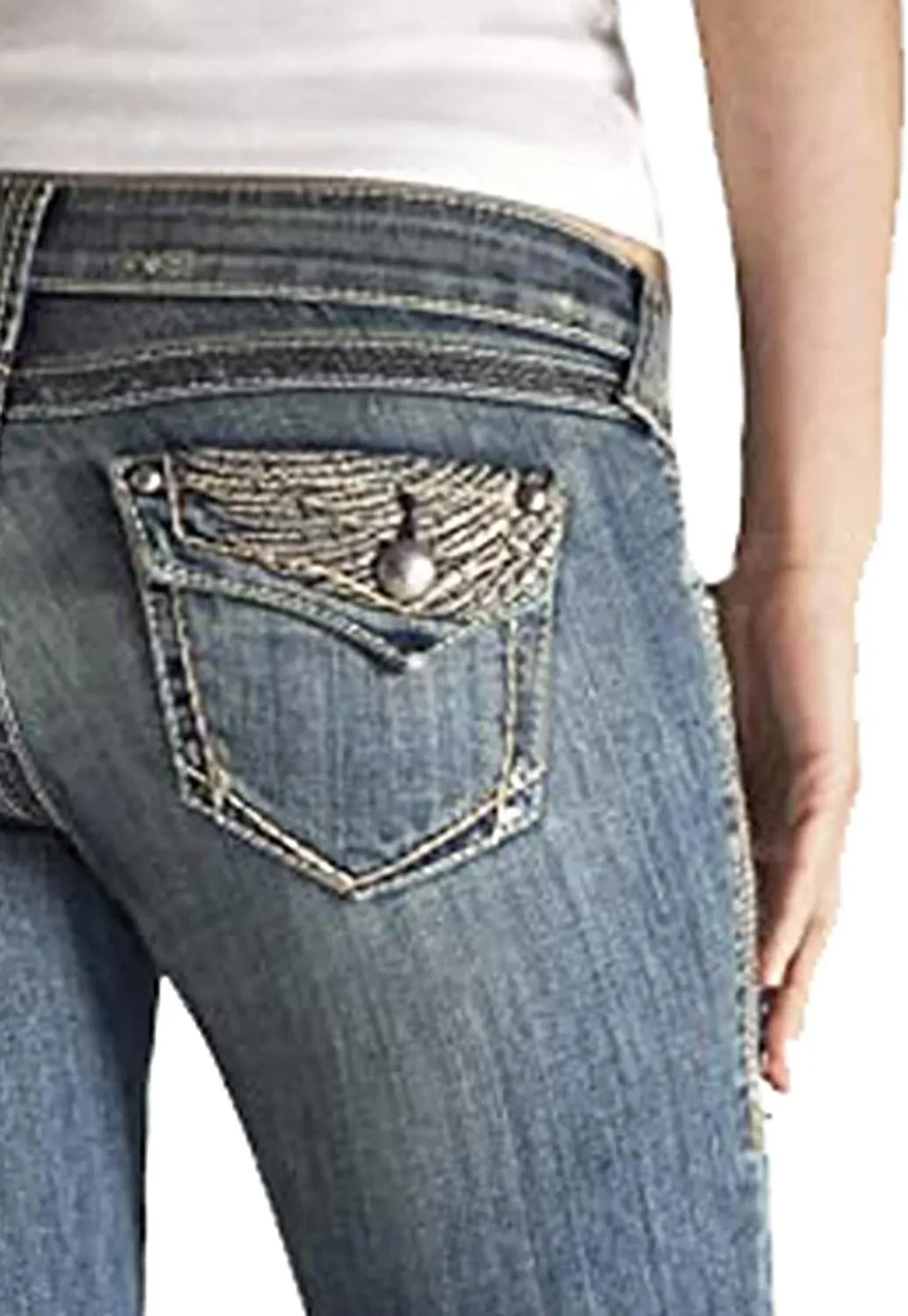 American Flag Mid Rise Bootcut Jeans for Women