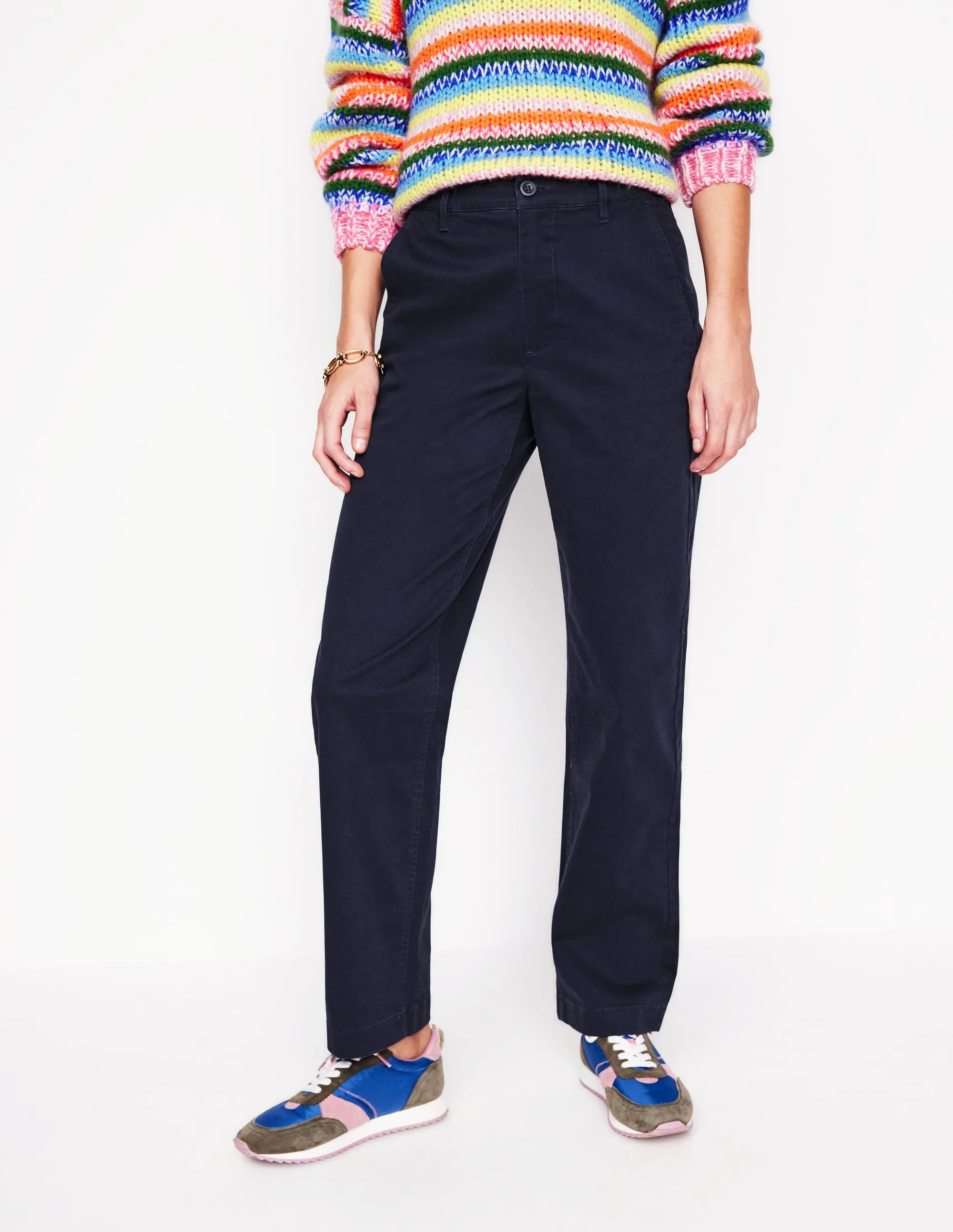 Barnsbury Chino Trousers-Navy