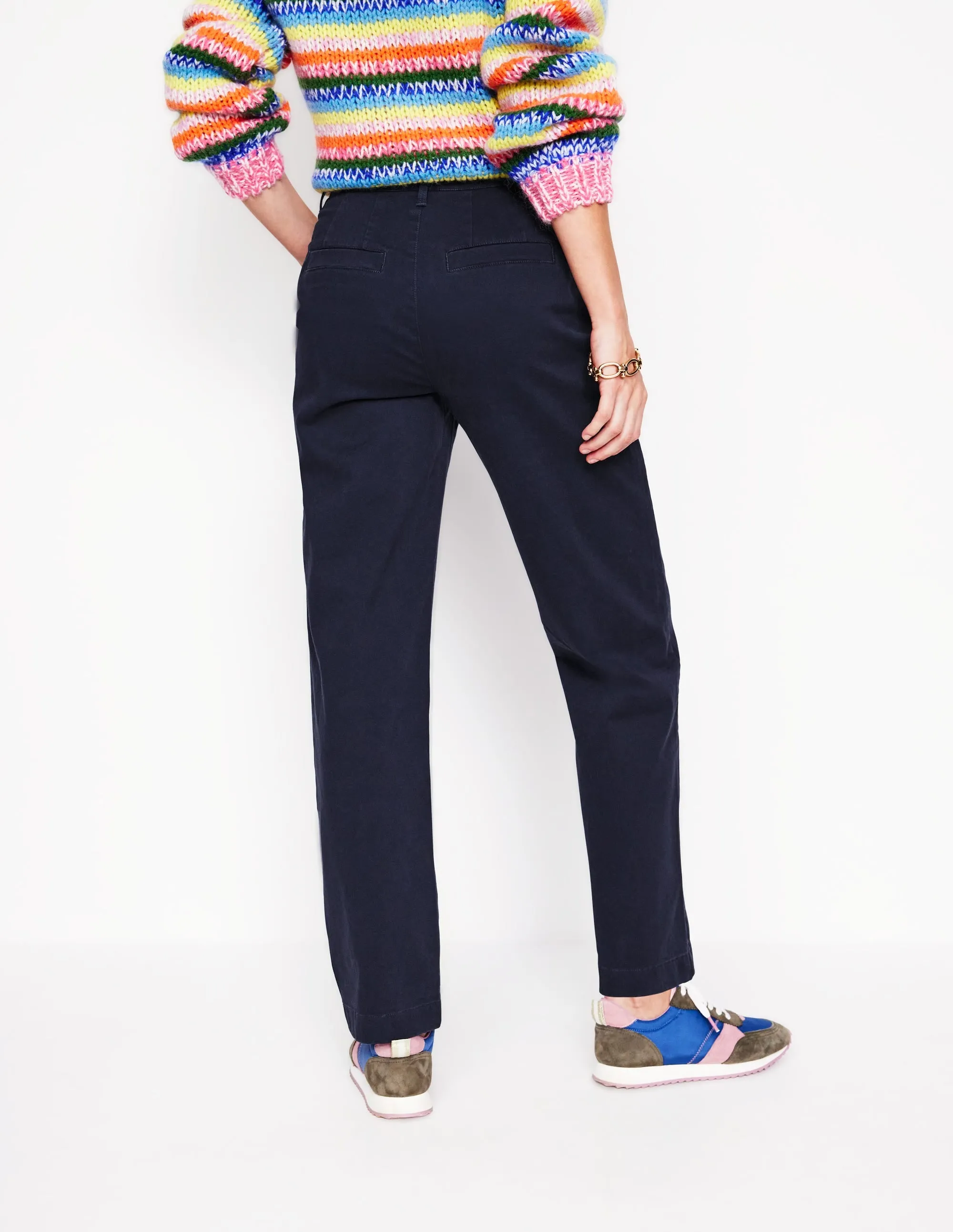 Barnsbury Chino Trousers-Navy