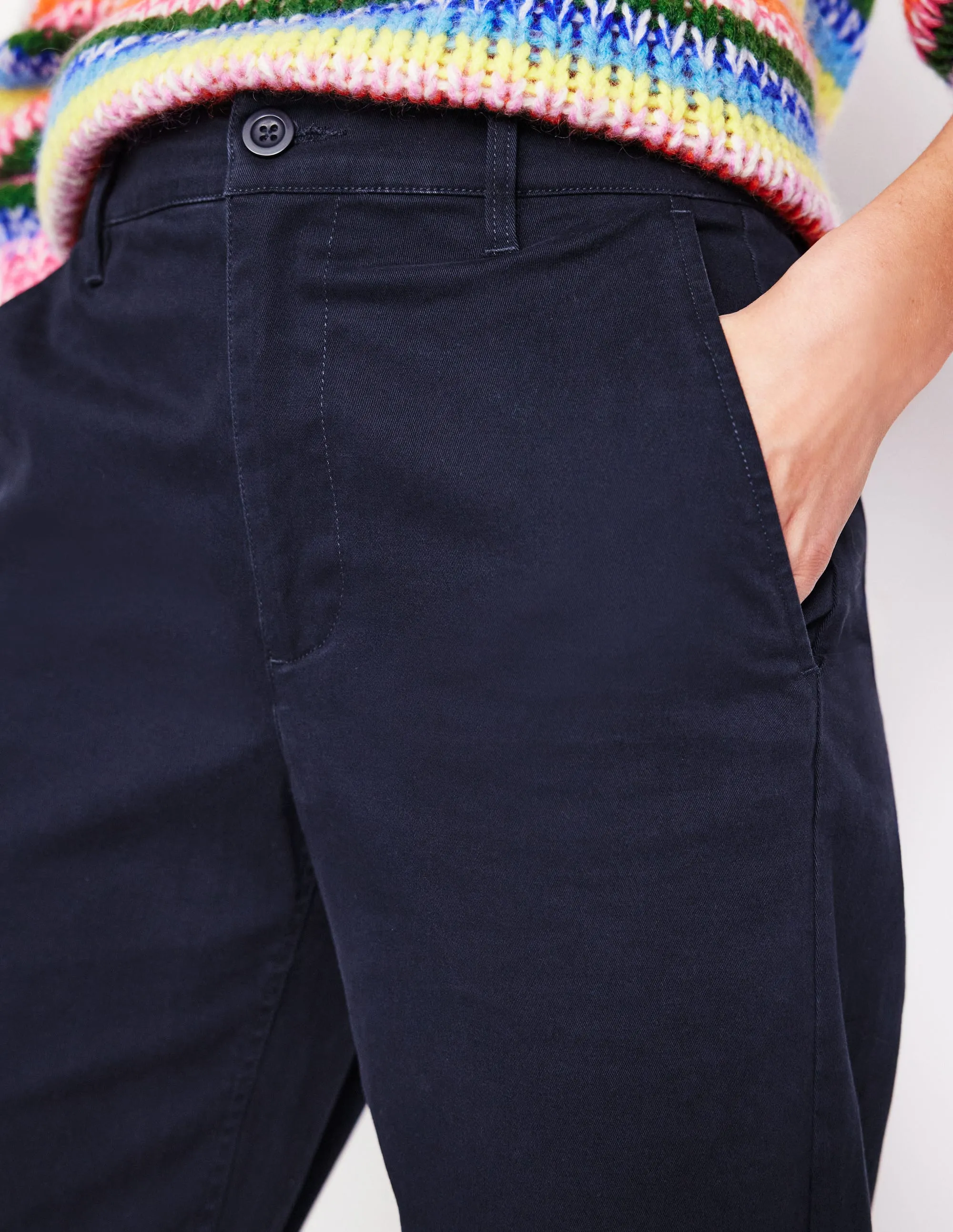 Barnsbury Chino Trousers-Navy