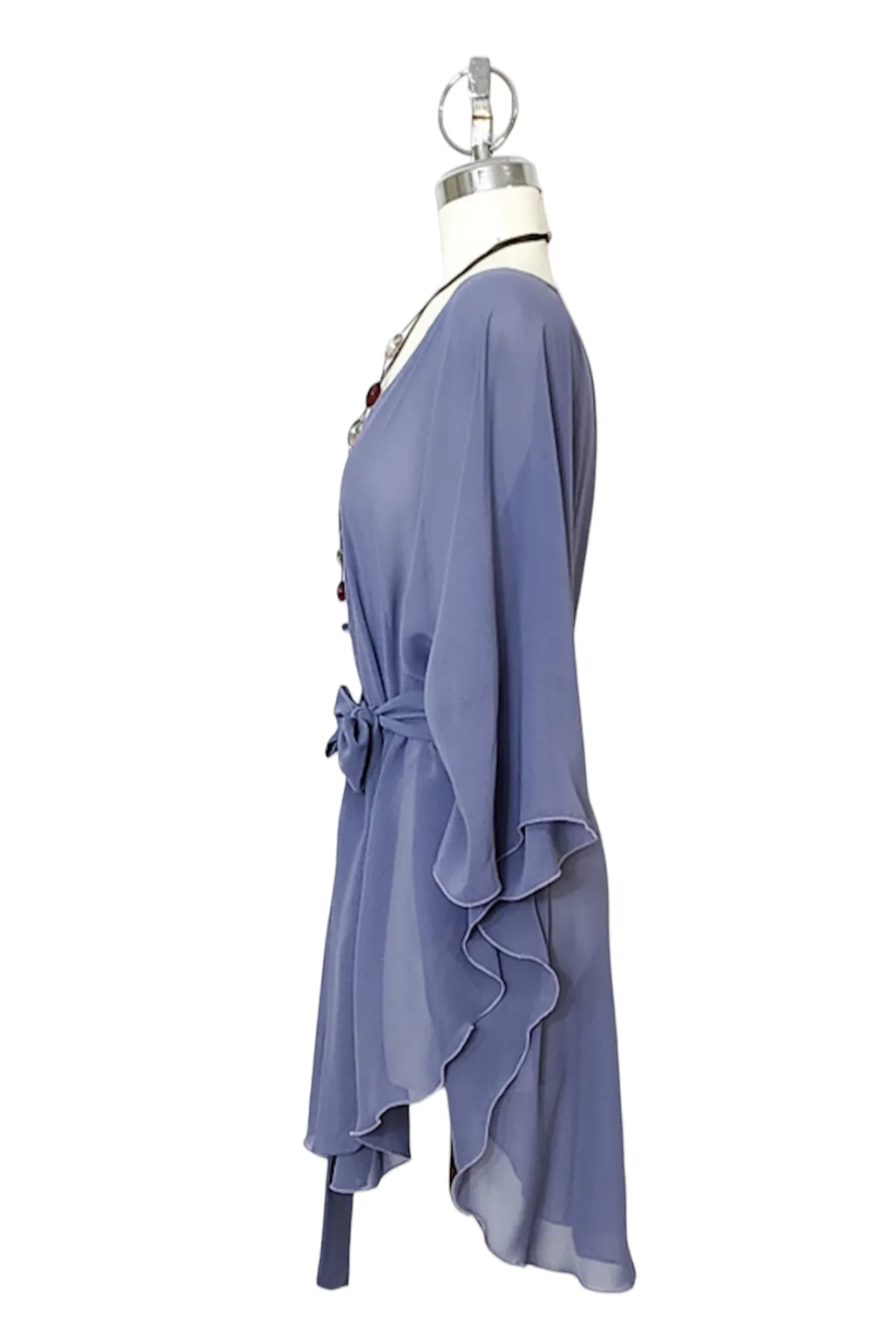 Belted Chiffon Caftan