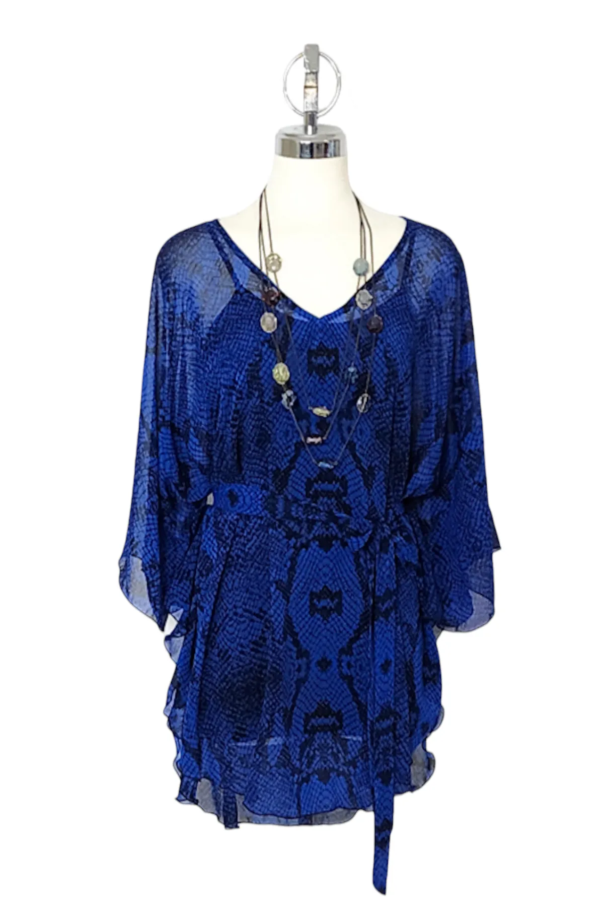 Belted Chiffon Caftan