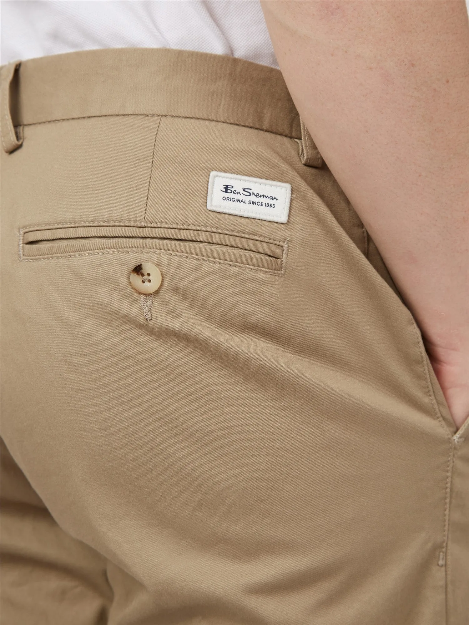 Ben Sherman Slim Stretch Chino - Stone