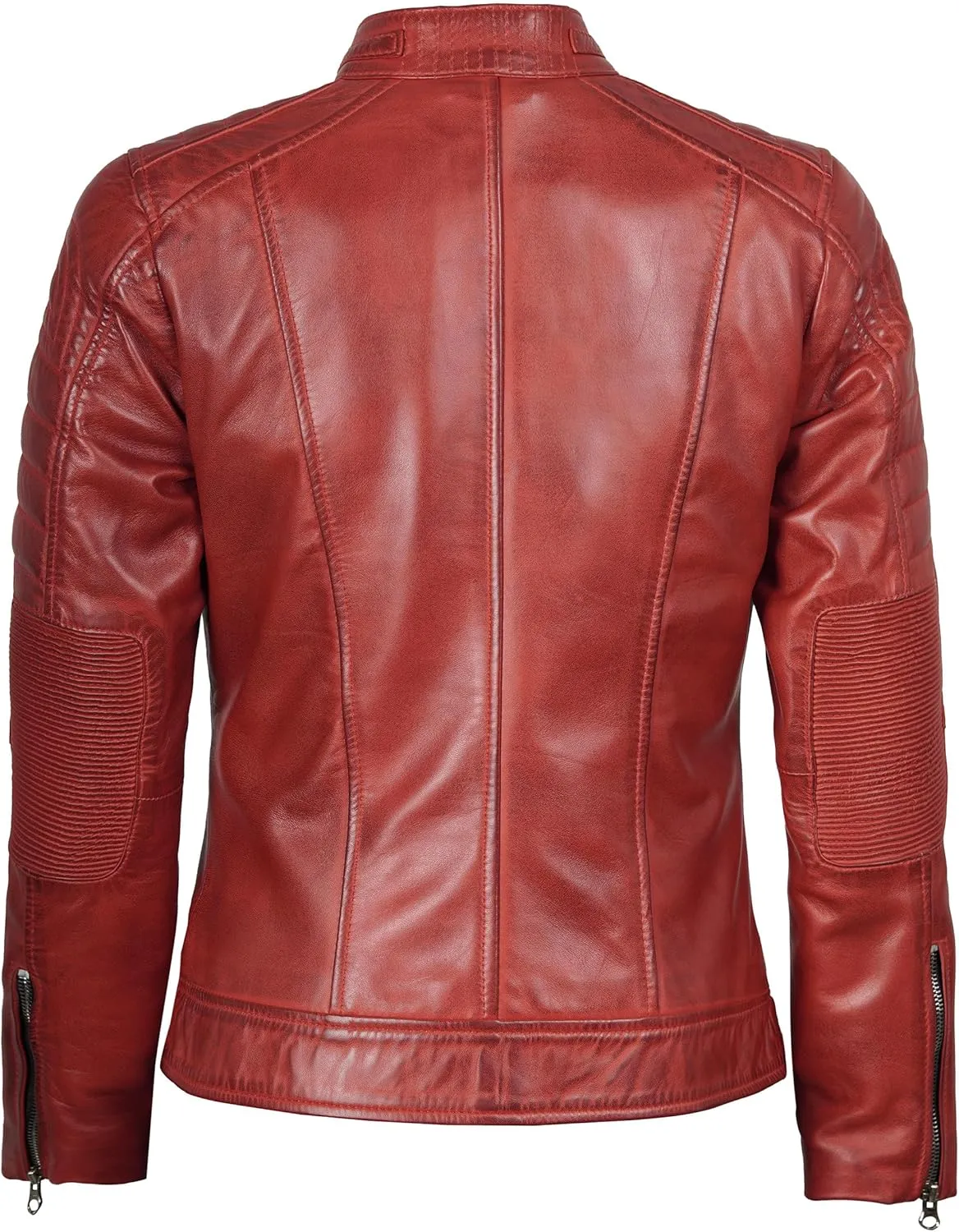 Decrum Leather Jacket Women - Stylish Casual Real Lambskin Leather Jackets for Women