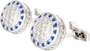Fine Craftsmanship Blue Crystal Cufflinks Men's Business Suit Cufflinks Fashion Stylish