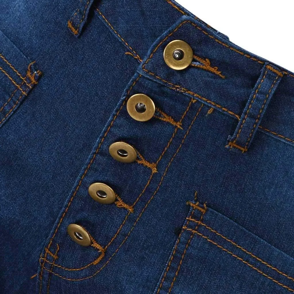 Flare Jeans for Women Button Up Curvy Slim Fit Butt Lifting High Waist Stretch Bell Bottom Jeans Bootcut Denim Pants
