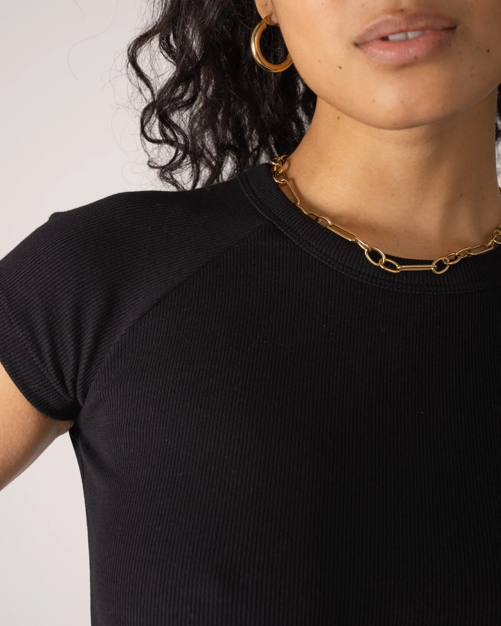 Friend Rib Tee Black