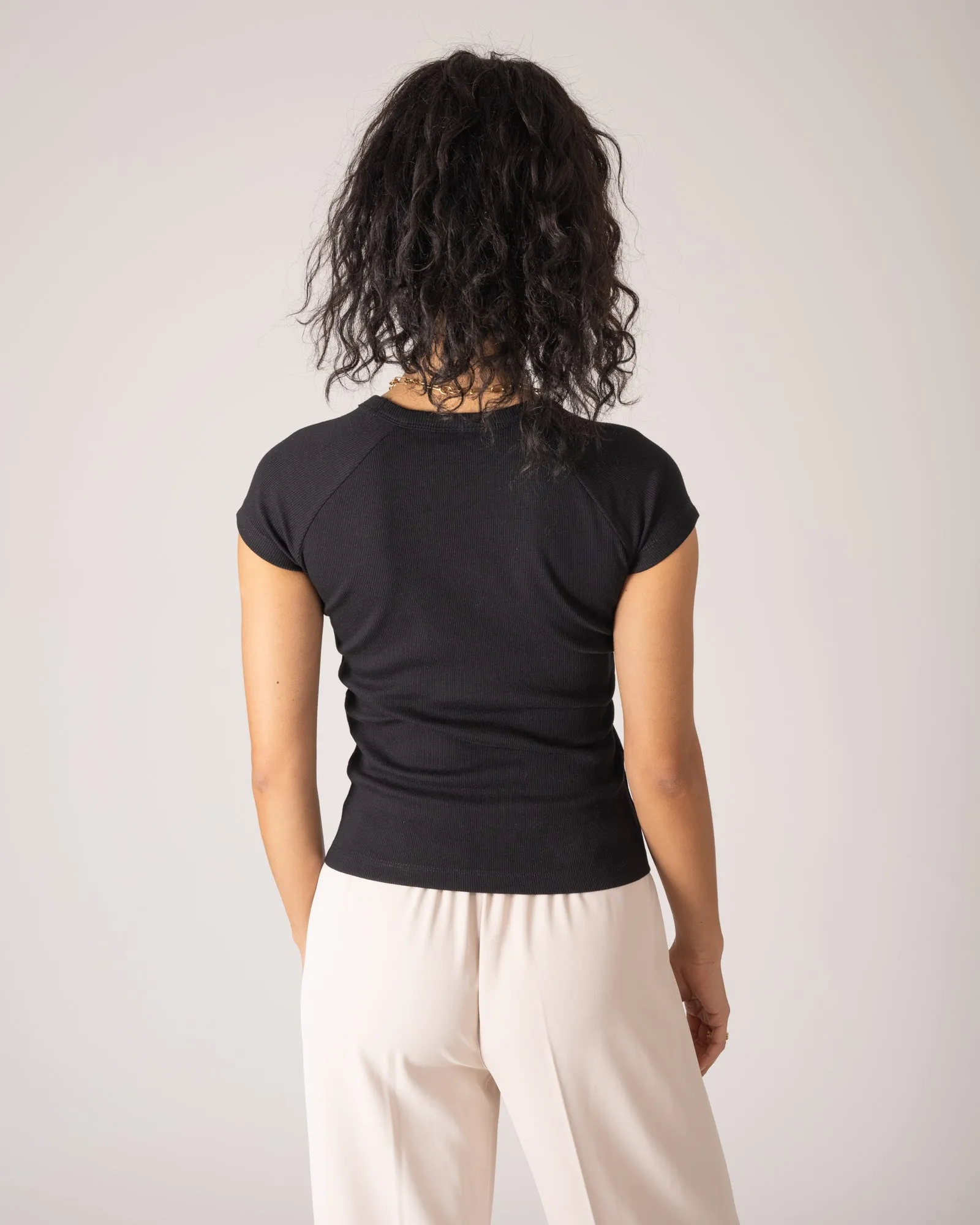 Friend Rib Tee Black