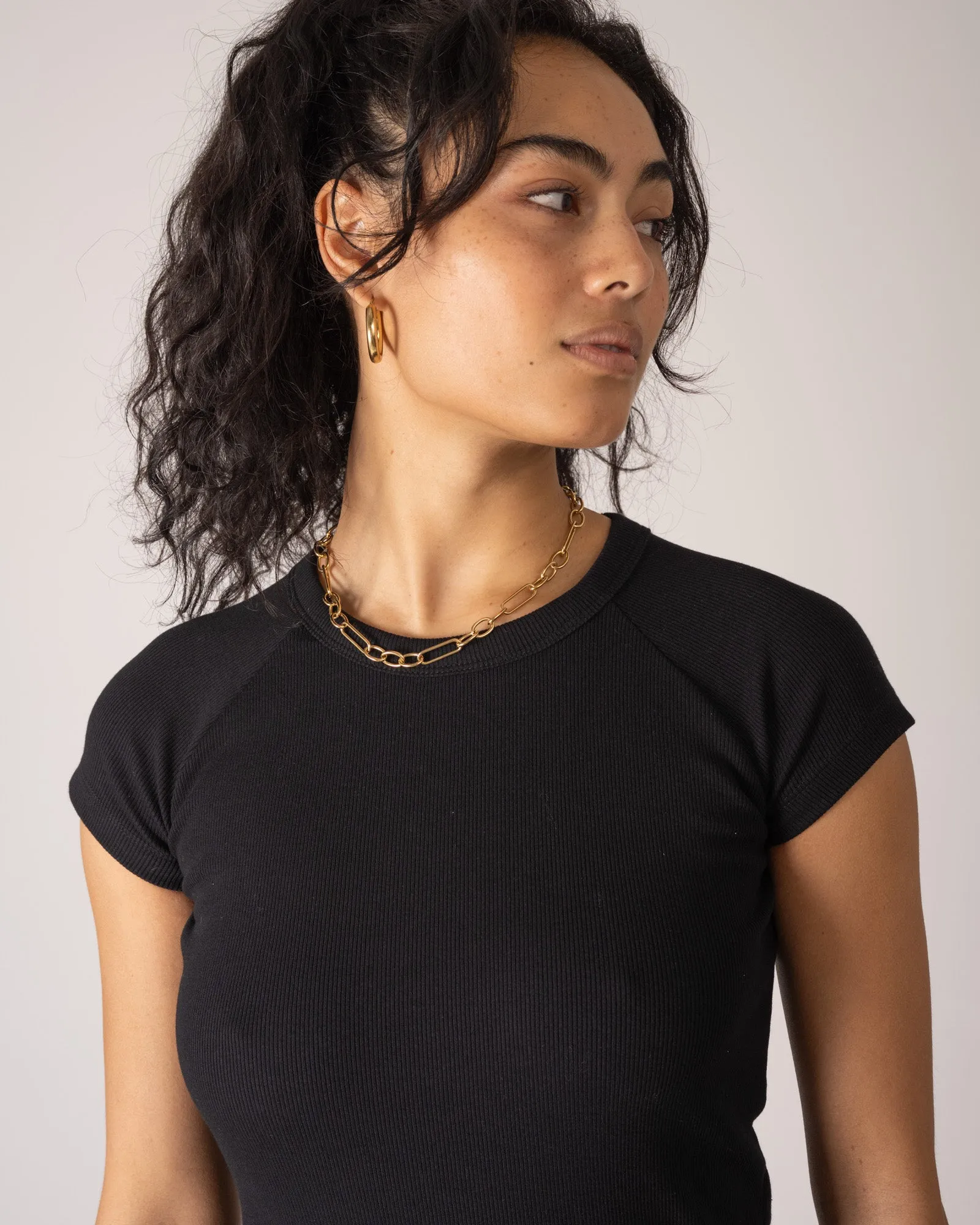 Friend Rib Tee Black