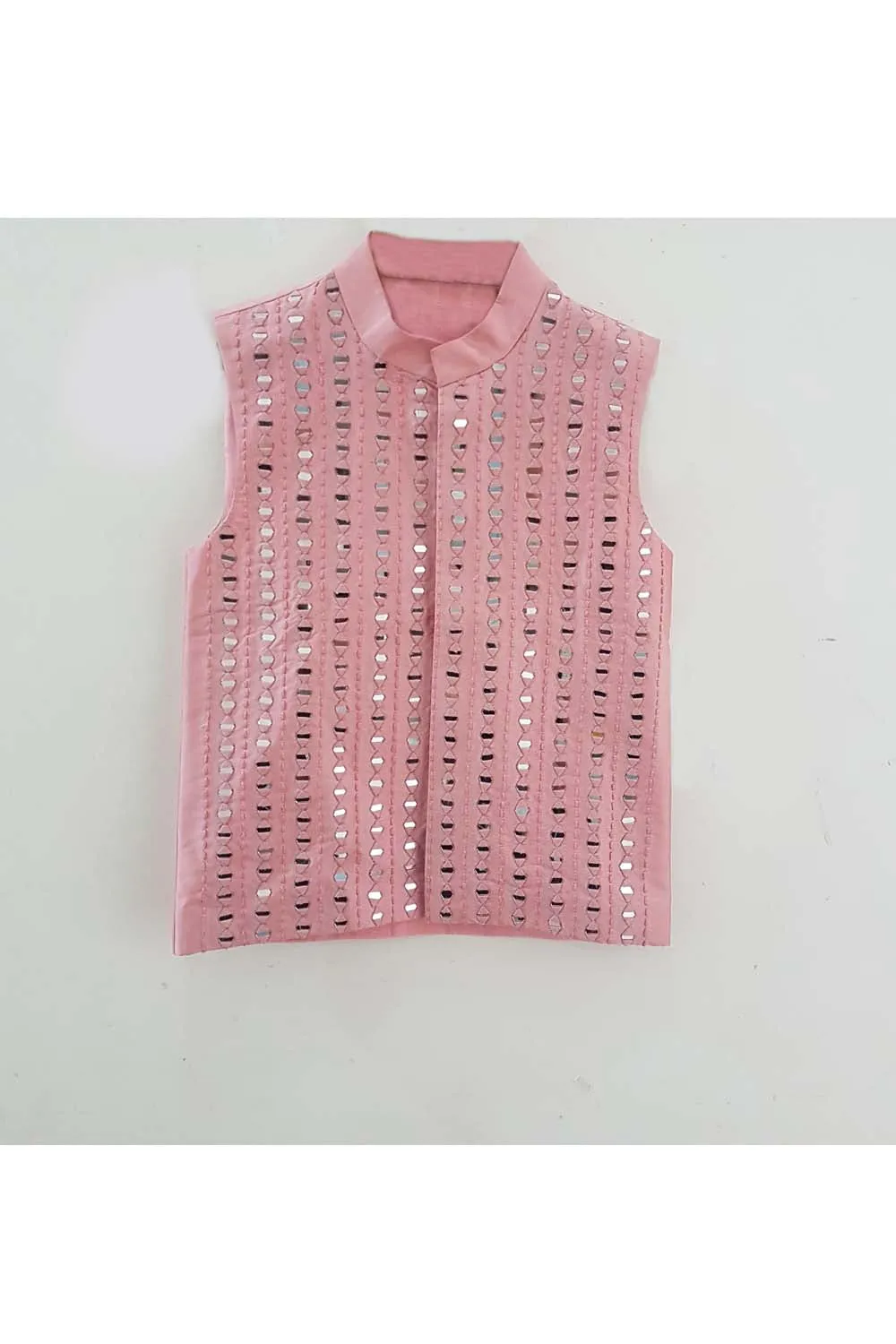 Hand embroidered mirror work jacket