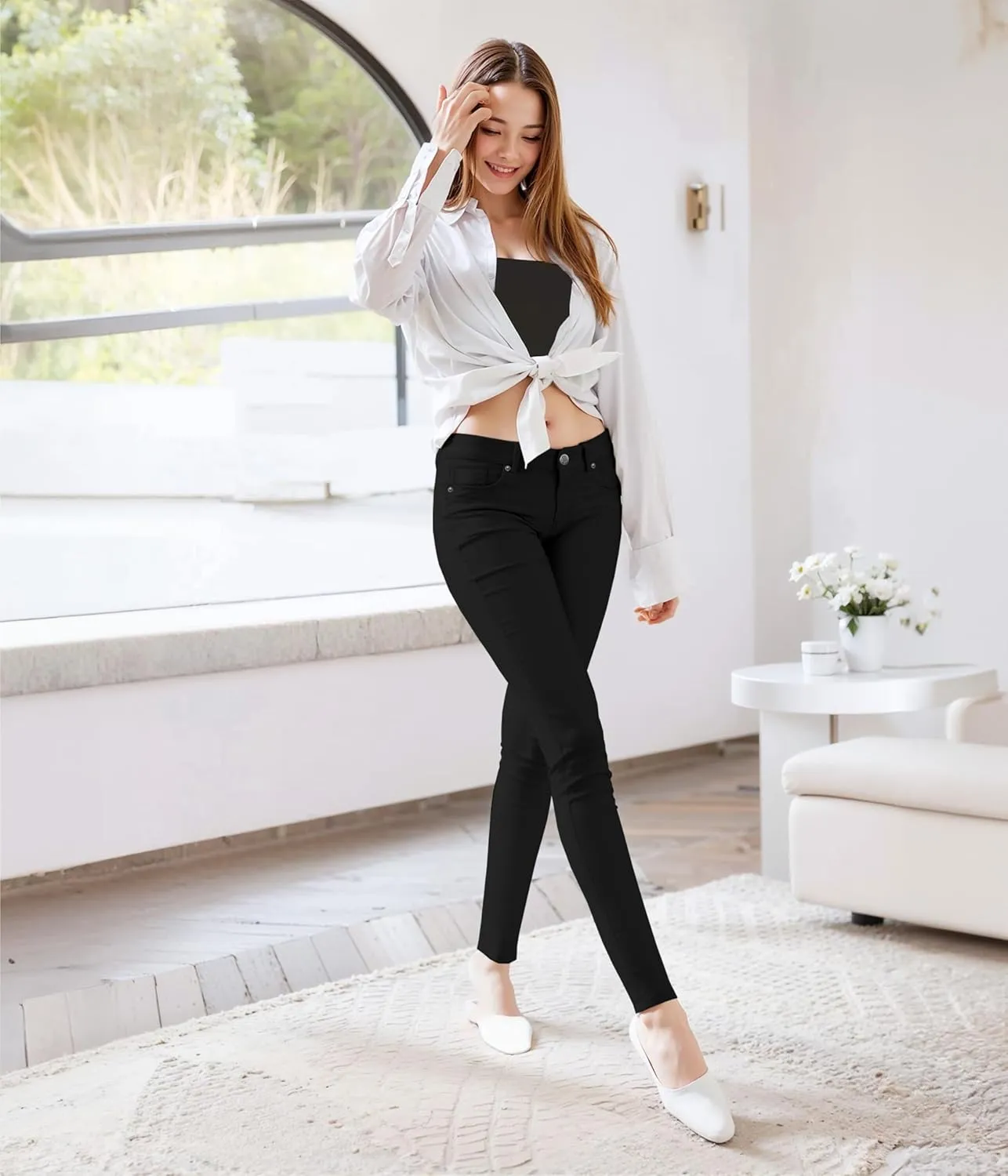 Hybrid & Company Women's Butt Lift Stretch Denim Jeans