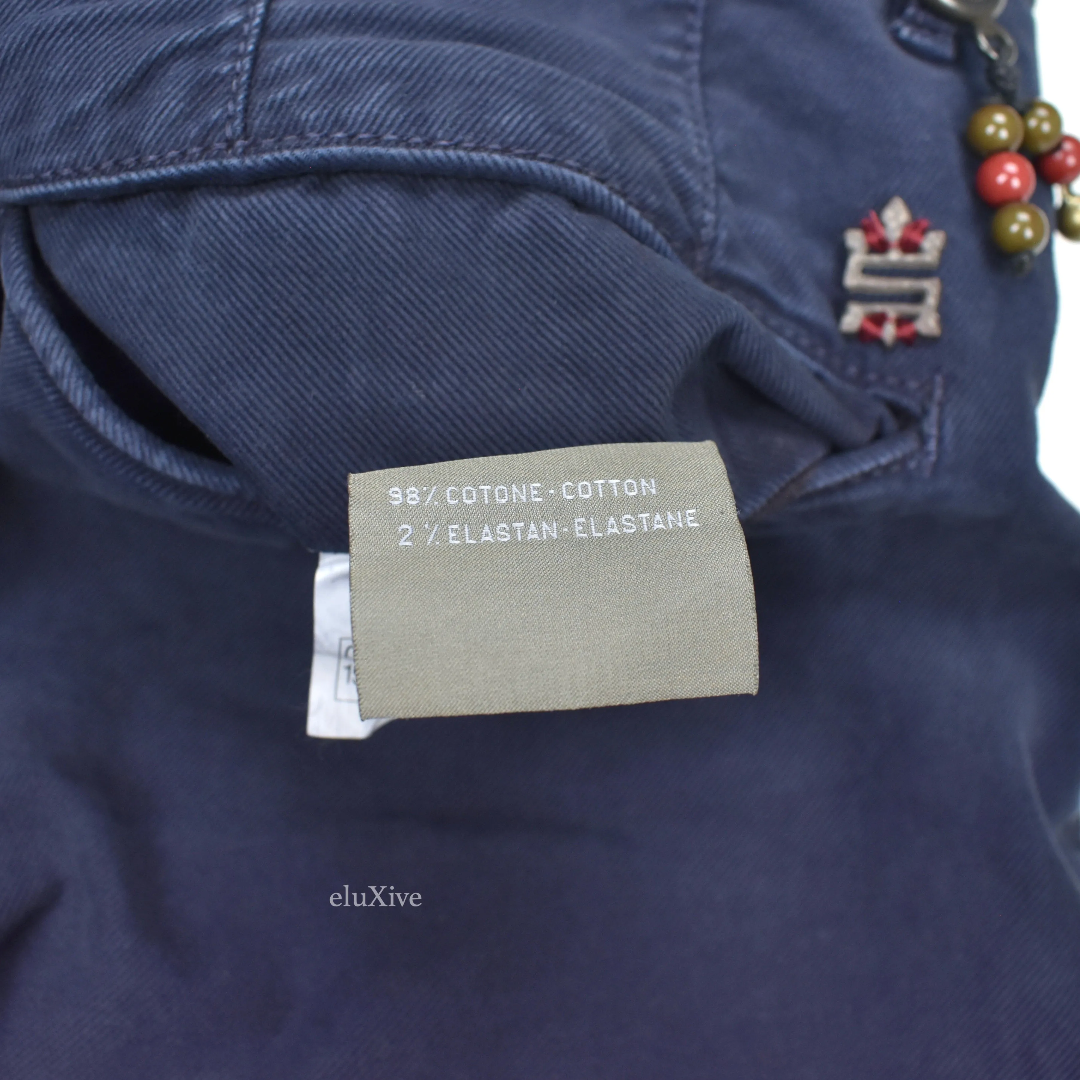 Incotex - Navy Blue Washed Twill Pants