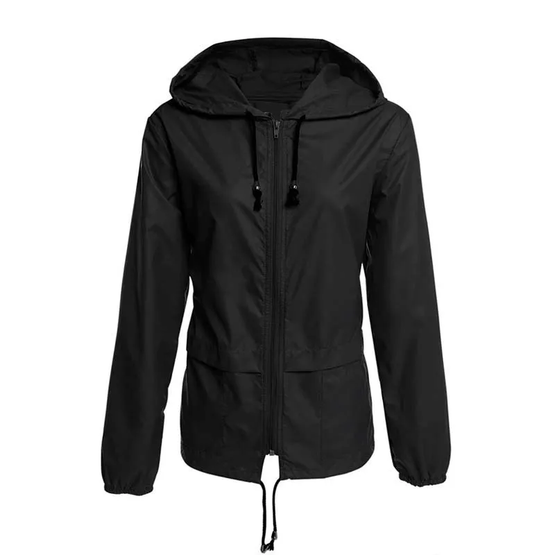 Lightweight Waterproof Sport Women's Jacket Windbreaker with Hood - SF1168