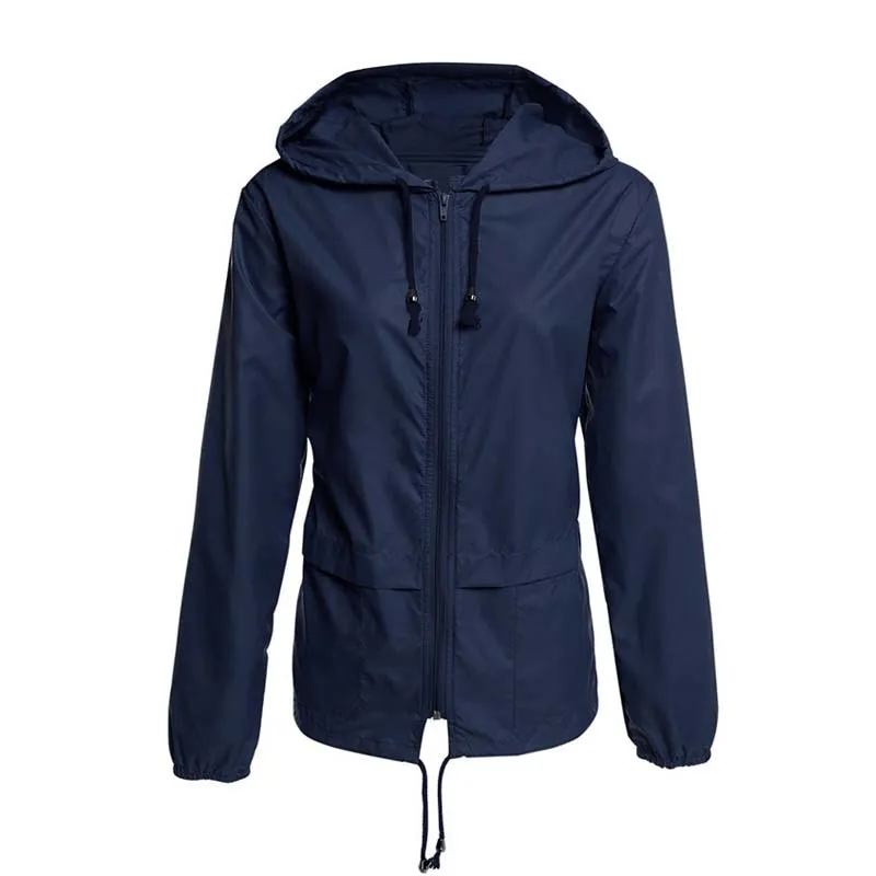 Lightweight Waterproof Sport Women's Jacket Windbreaker with Hood - SF1168