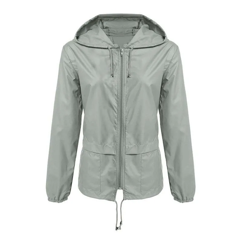 Lightweight Waterproof Sport Women's Jacket Windbreaker with Hood - SF1168