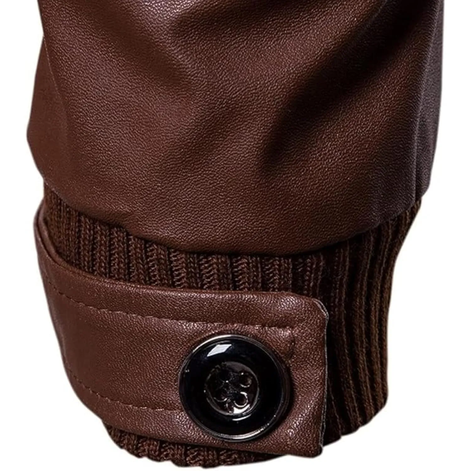 Maiyifu-GJ Men Stand Collar Faux Leather Jacket Lightweight Pu Vintage Outwear Coat Regular Fit Stylish Motorcycle Jackets (Coffe,Medium)
