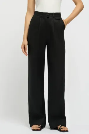 Martine Linen Trousers Black