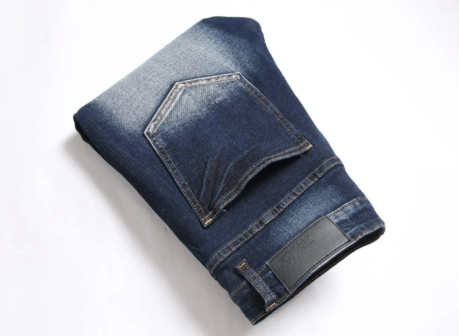 Men's Fashion Washed Perforated Elastic Slim Fit Jeans
