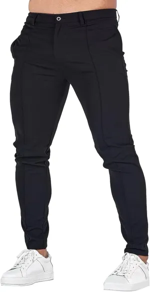 Men's Skinny Business Hiking Pants Slim Fit Outdoor Casual Trousers Comfort Lightweight Joggers Stylish Pants