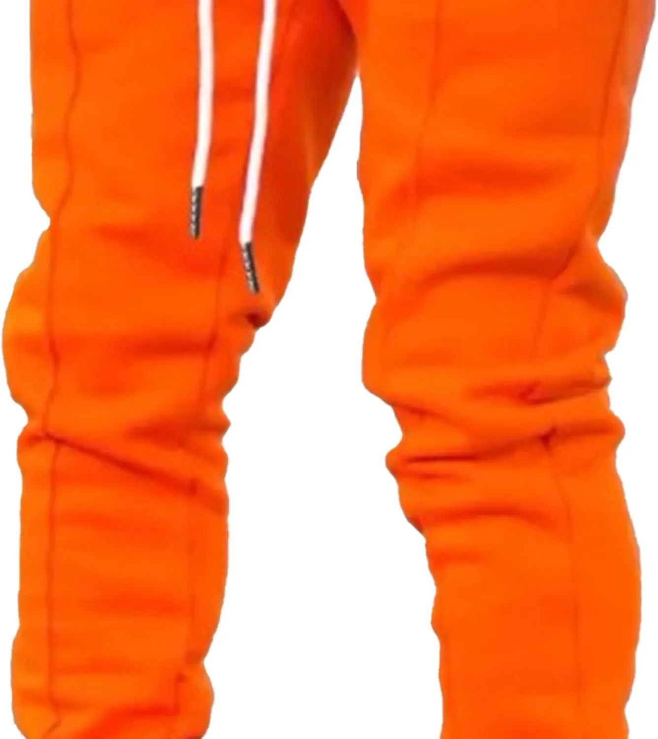 Men's Stylish Drawstring Wide Leg Pants Slim Fit Outdoor Hip Hop Trousers Solid Elastic Waist Workout Pants