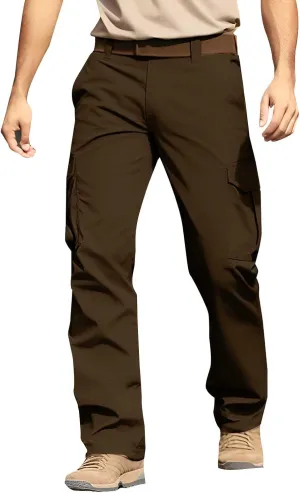 MIDOO Cargo Pants for Men Relaxed Fit Lightweight Travel Pants Breathable Athletic Fishing Active Joggers Zipper Pockets