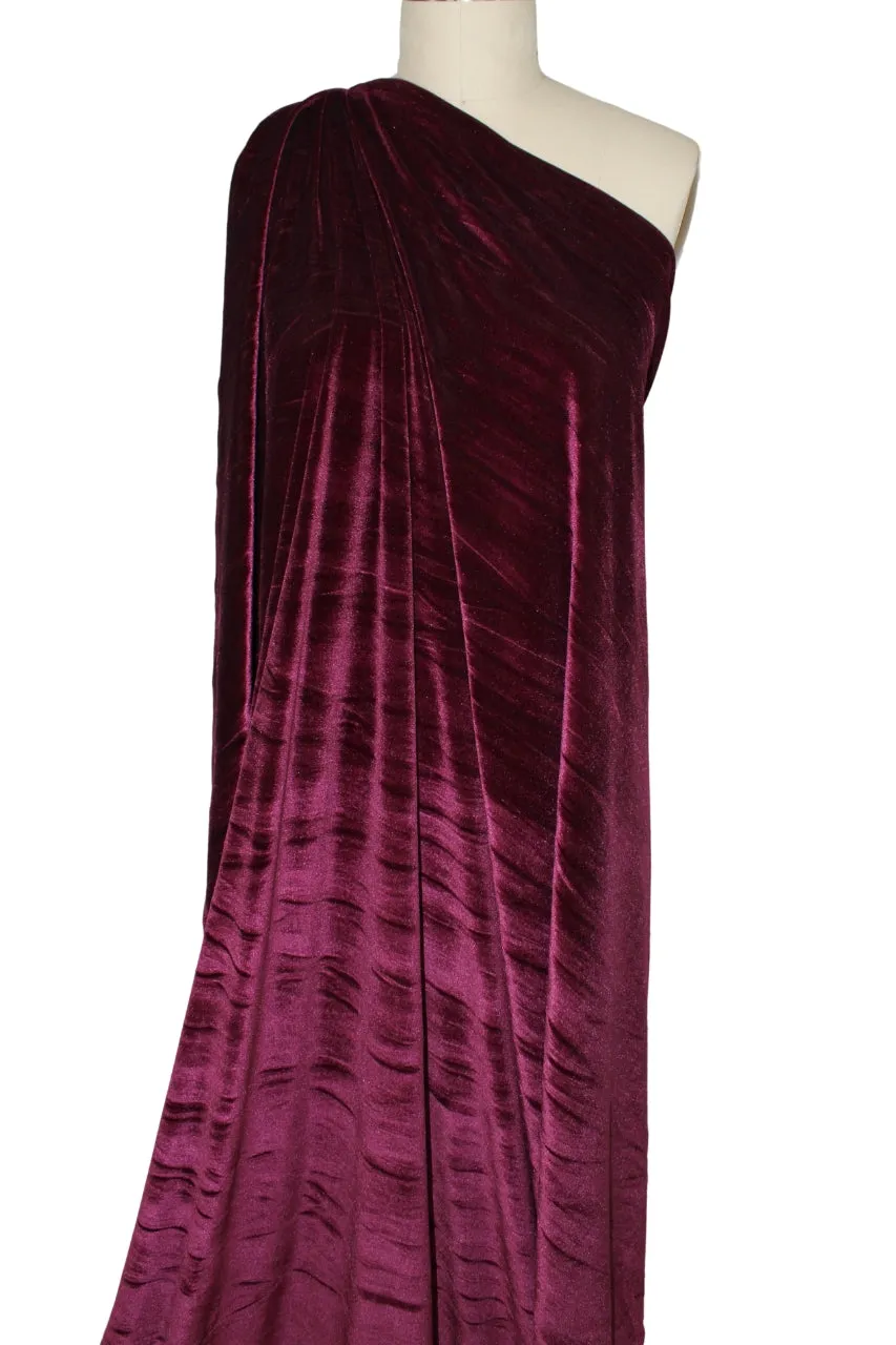 NY Designer Stretch Velvet - Zinfandel