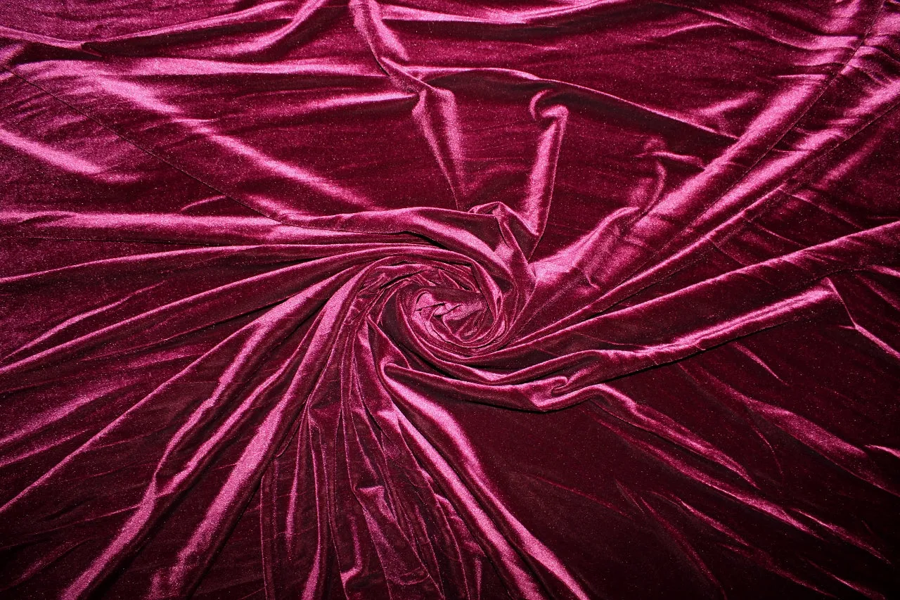 NY Designer Stretch Velvet - Zinfandel