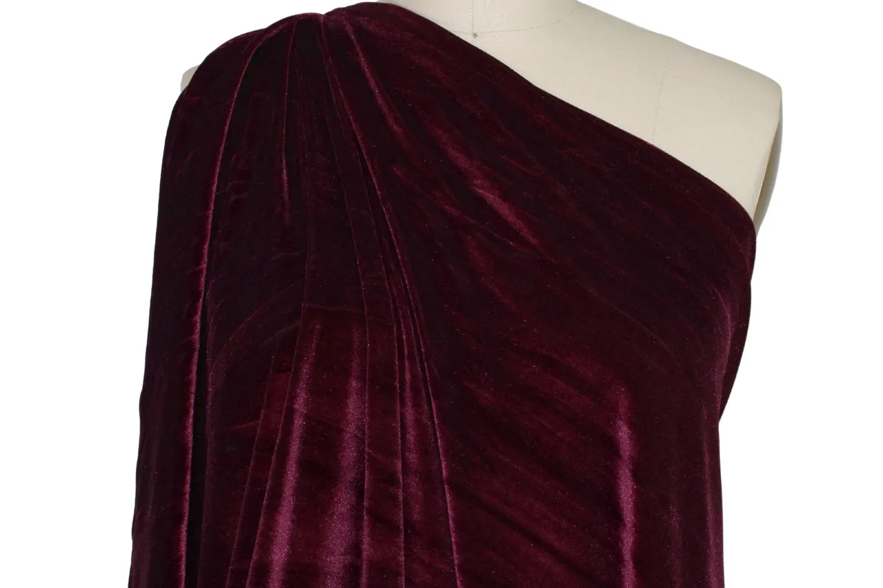 NY Designer Stretch Velvet - Zinfandel