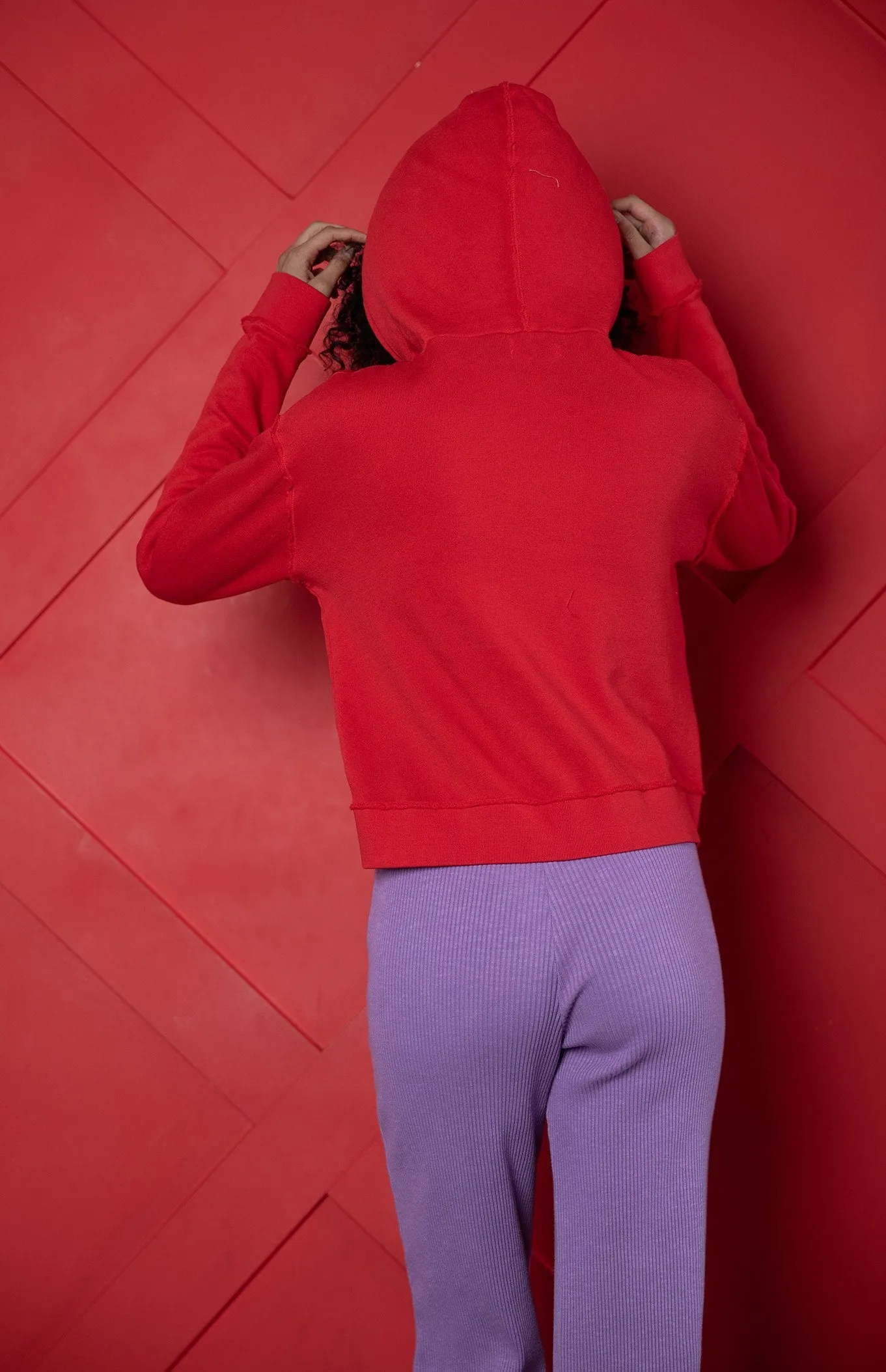 Red Relaxed Hoodie