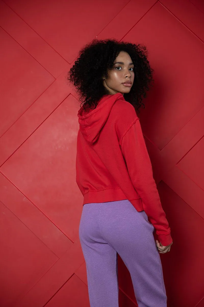 Red Relaxed Hoodie