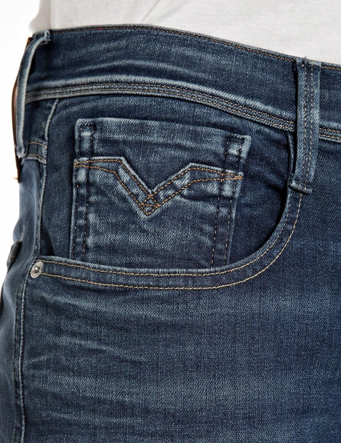 Replay Men's Anbass Slim-Fit Hyperflex Jeans with Stretch