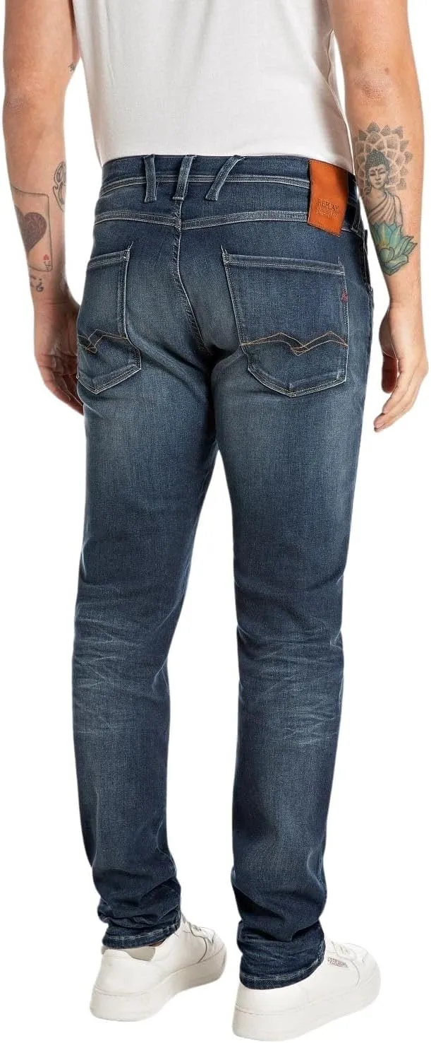 Replay Men's Anbass Slim-Fit Hyperflex Jeans with Stretch