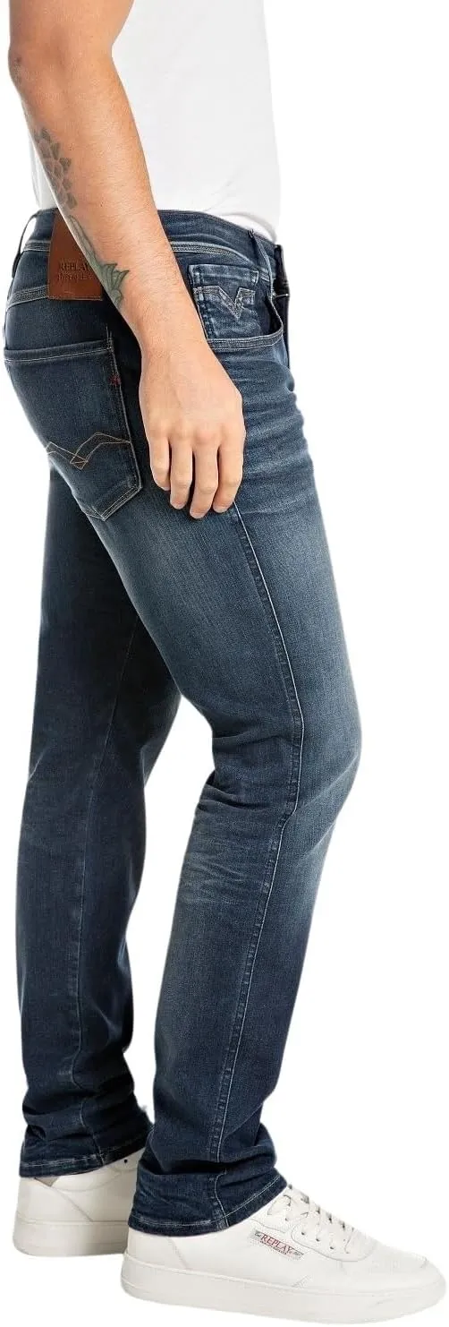 Replay Men's Anbass Slim-Fit Hyperflex Jeans with Stretch