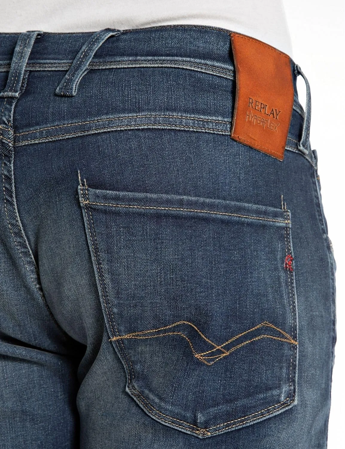 Replay Men's Anbass Slim-Fit Hyperflex Jeans with Stretch