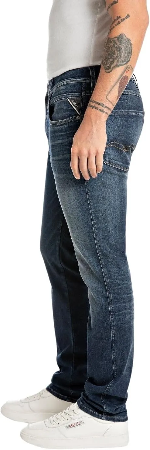 Replay Men's Anbass Slim-Fit Hyperflex Jeans with Stretch