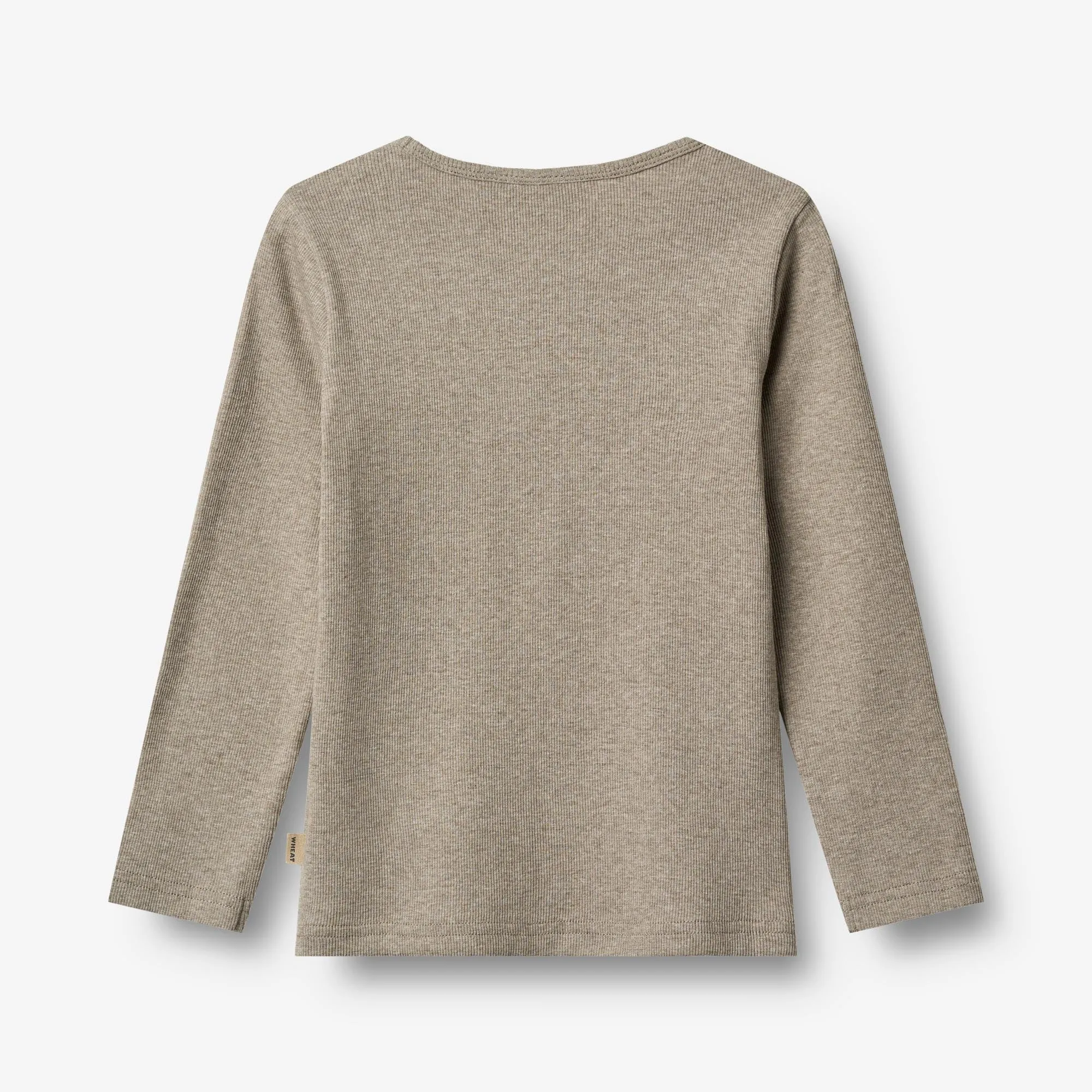 Rib T-Shirt L/S Stig - gravel melange