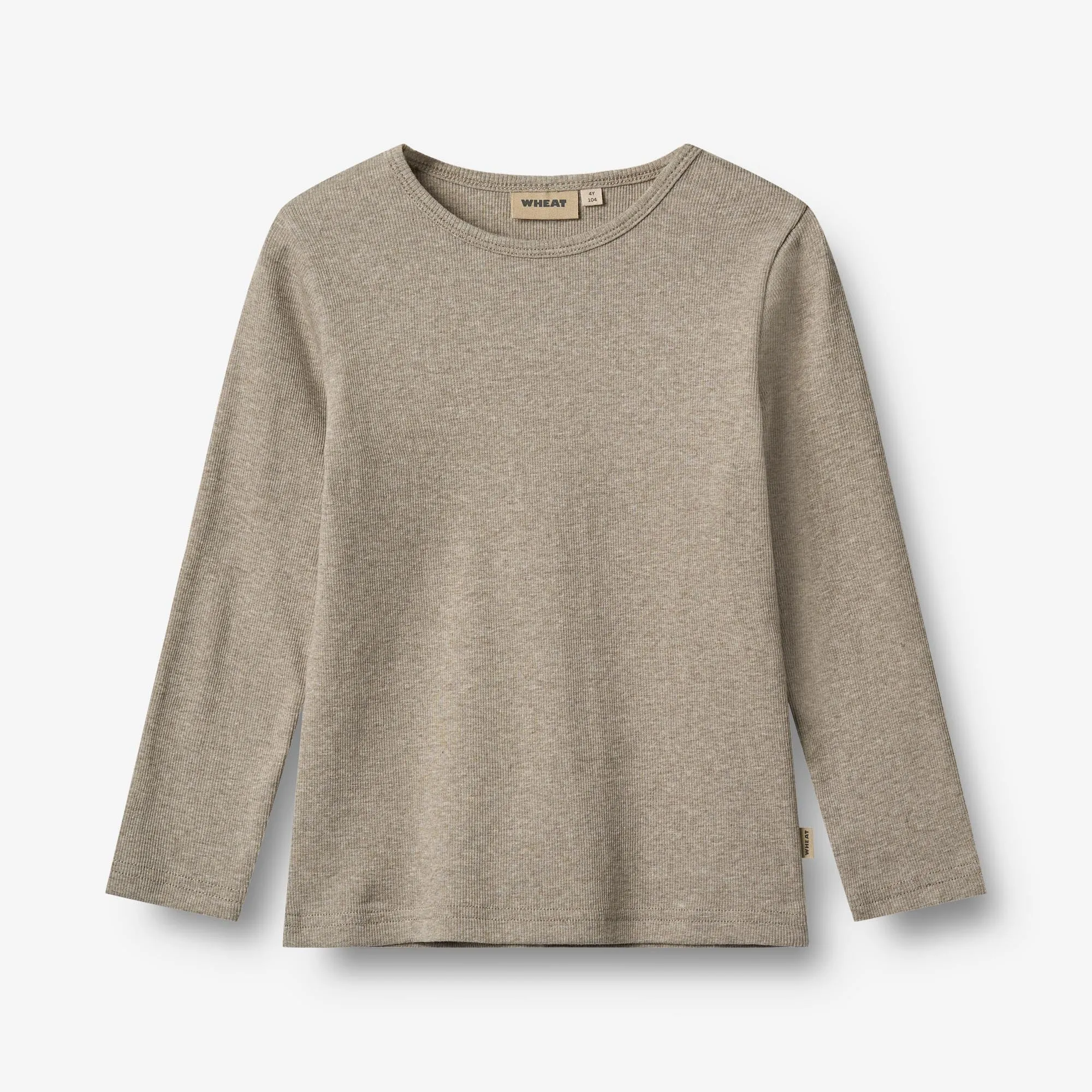 Rib T-Shirt L/S Stig - gravel melange