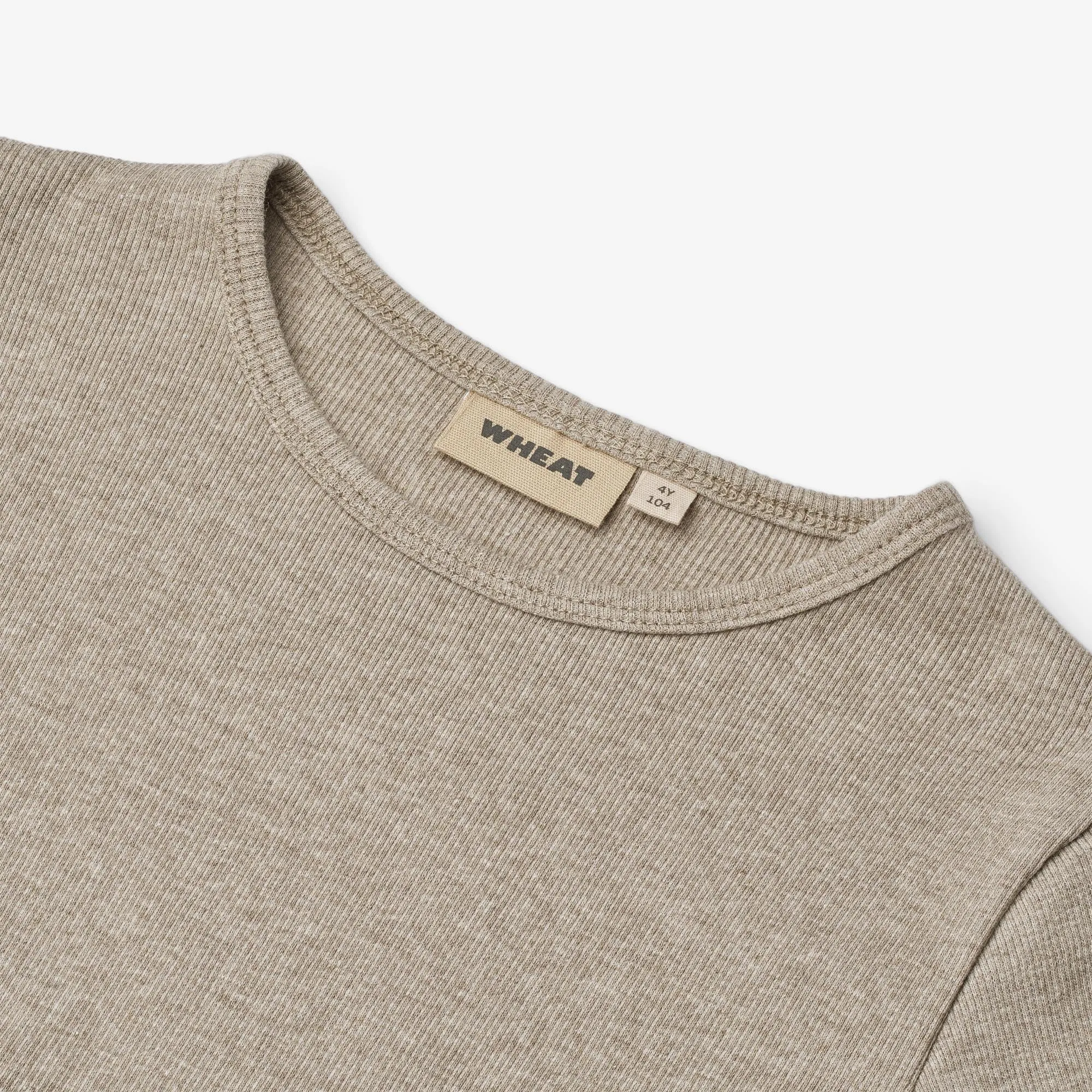 Rib T-Shirt L/S Stig - gravel melange