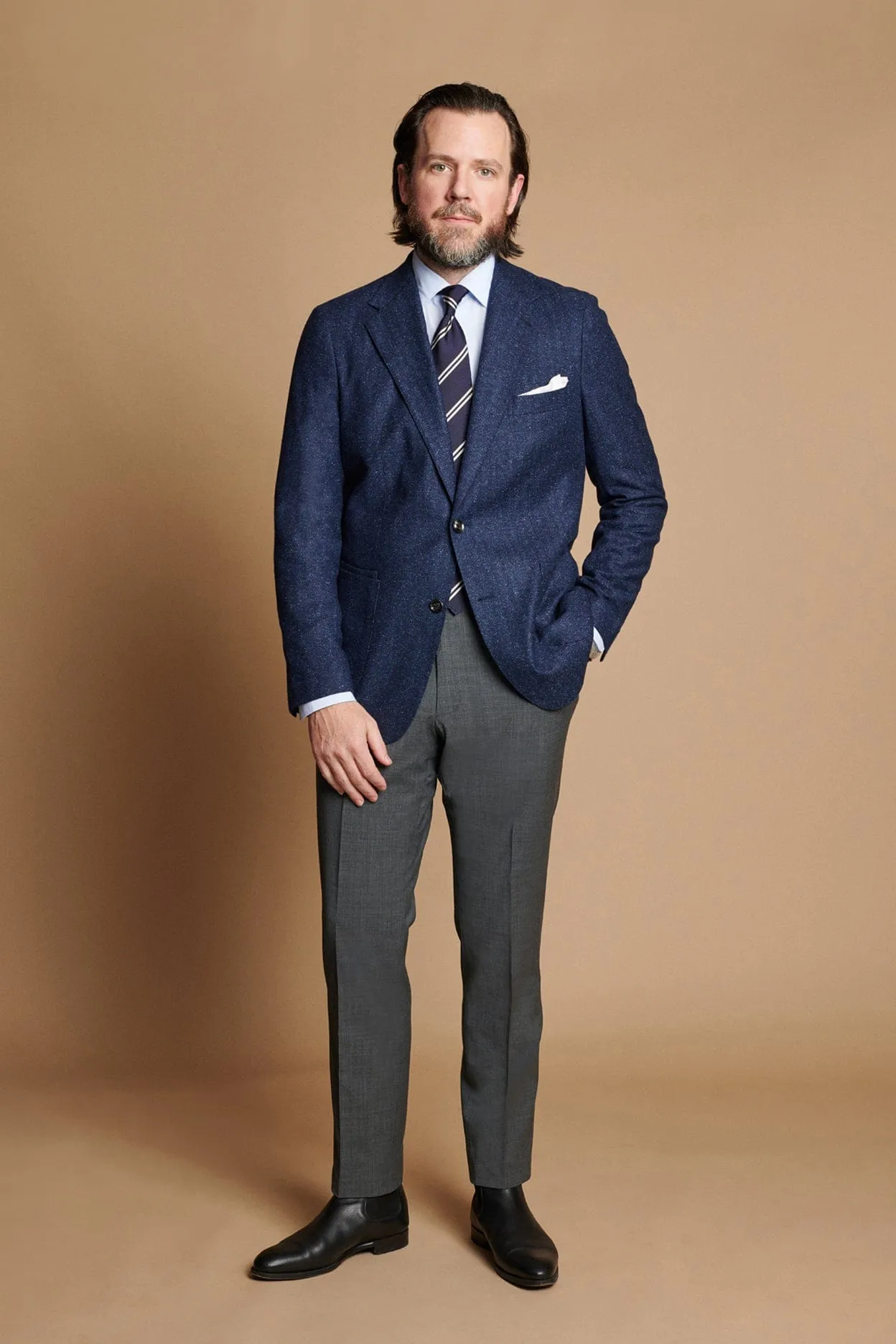 Summer Tweed Herringbone Jacket