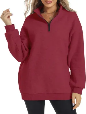 Sweatshirts For Women Long Sleeve Pullover Oversized Solid Color Hoodies Fleece Sweaters Fall Outfits Fashion Y2K Clothes