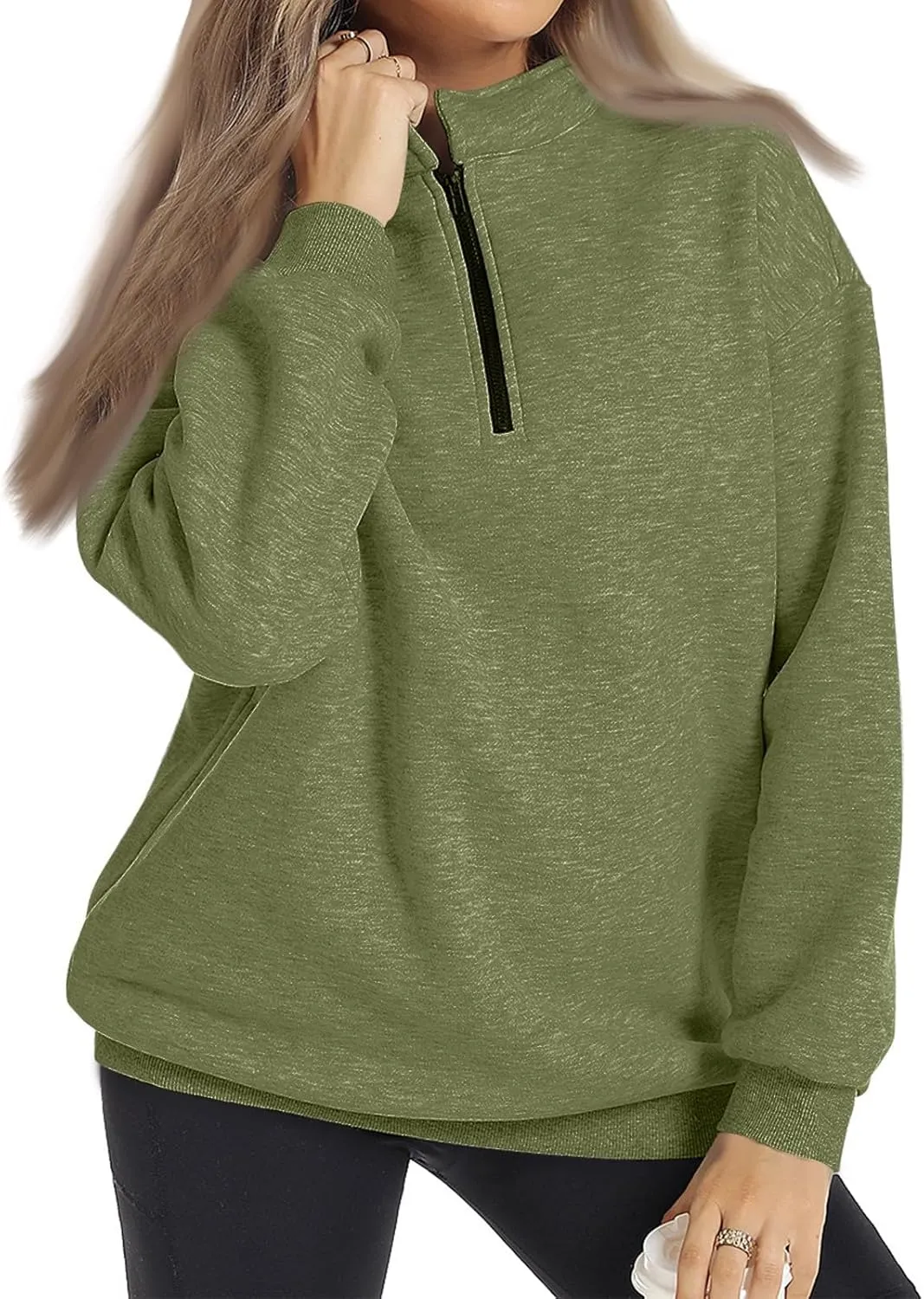 Sweatshirts For Women Long Sleeve Pullover Oversized Solid Color Hoodies Fleece Sweaters Fall Outfits Fashion Y2K Clothes