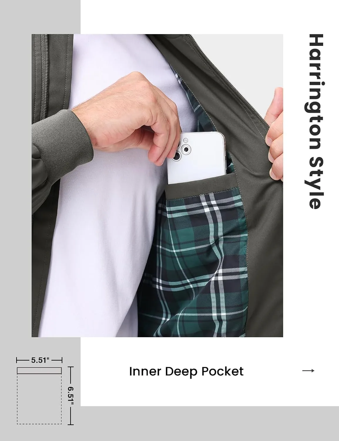 TBMPOY Men's Bomber Jackets Lightweight Light Windbreaker Casual Business Dress Stylish Fall Spring Golf Work