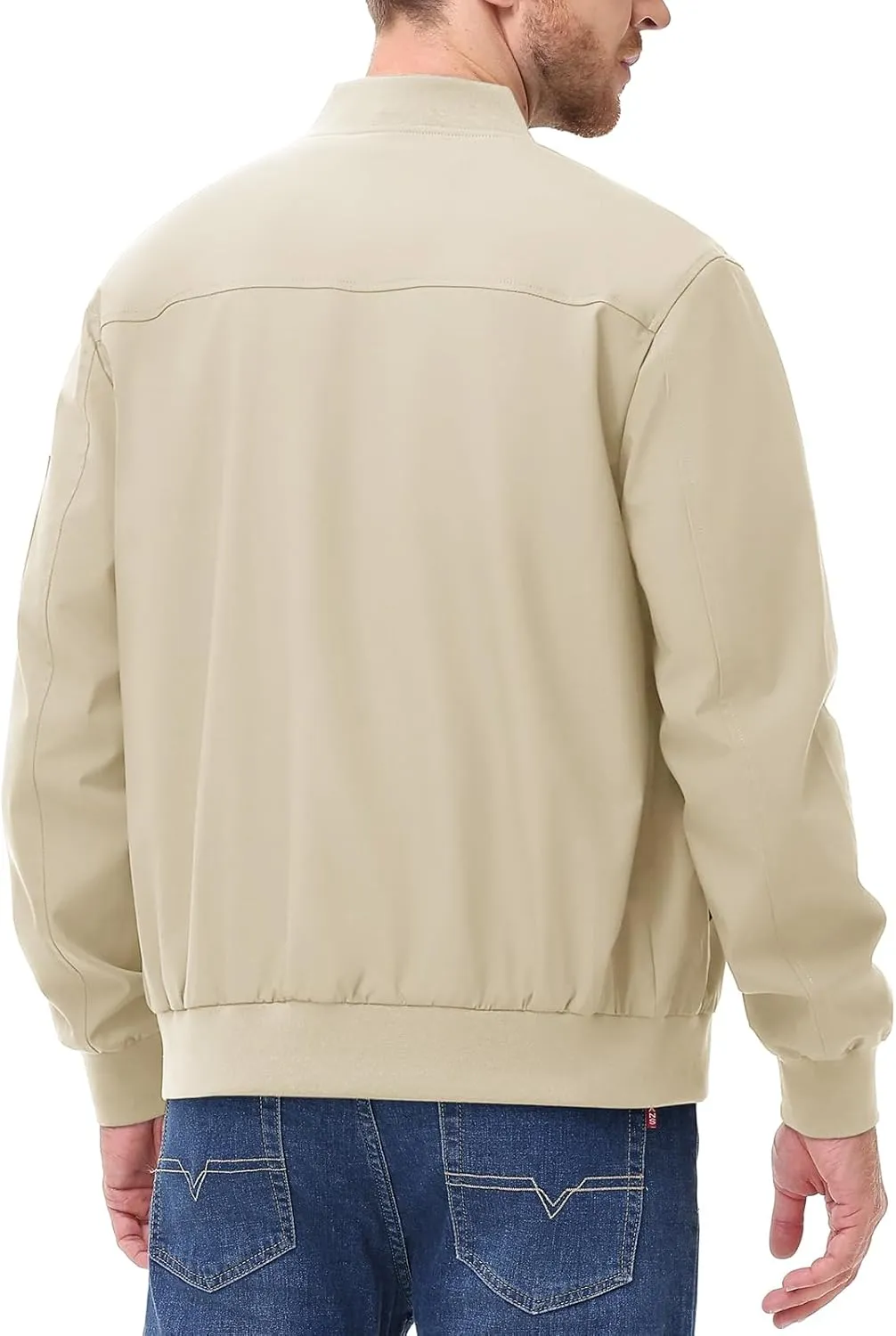 TBMPOY Men's Bomber Jackets Lightweight Light Windbreaker Casual Business Dress Stylish Fall Spring Golf Work