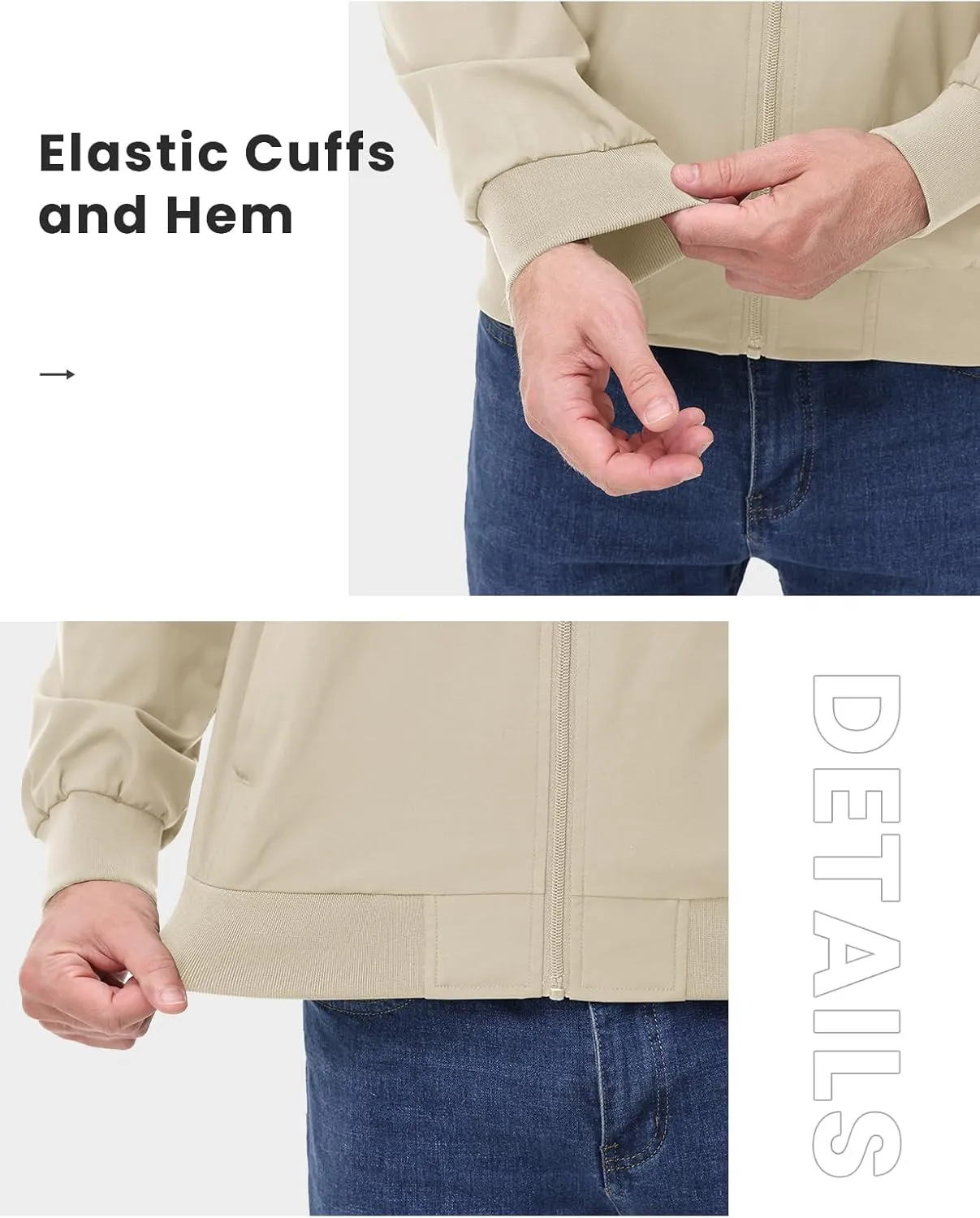 TBMPOY Men's Bomber Jackets Lightweight Light Windbreaker Casual Business Dress Stylish Fall Spring Golf Work
