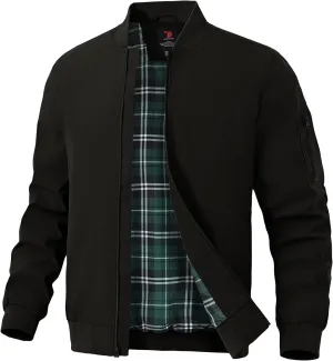 TBMPOY Men's Bomber Jackets Lightweight Light Windbreaker Casual Business Dress Stylish Fall Spring Golf Work