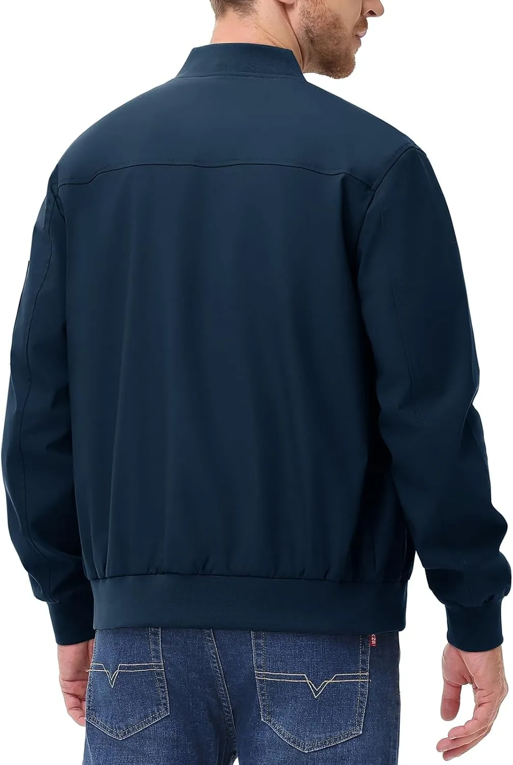 TBMPOY Men's Bomber Jackets Lightweight Light Windbreaker Casual Business Dress Stylish Fall Spring Golf Work