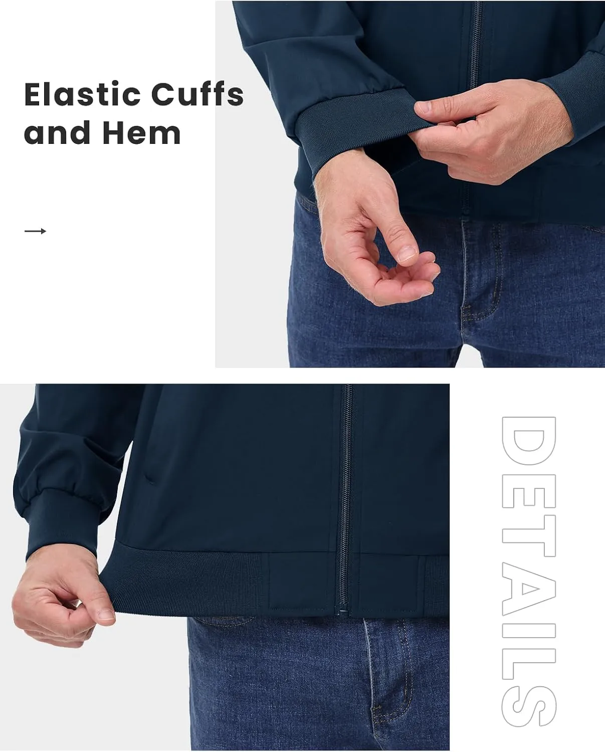 TBMPOY Men's Bomber Jackets Lightweight Light Windbreaker Casual Business Dress Stylish Fall Spring Golf Work