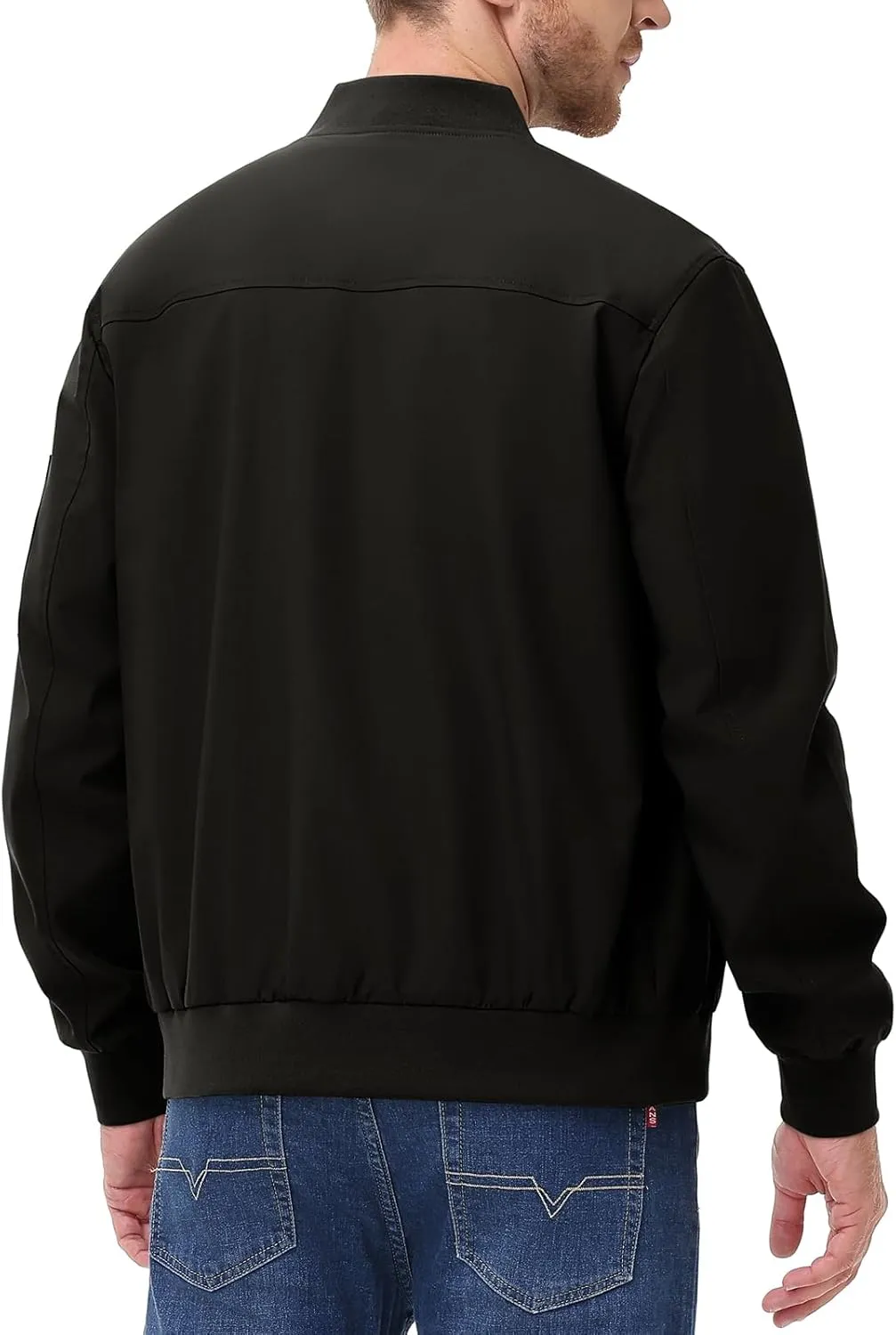 TBMPOY Men's Bomber Jackets Lightweight Light Windbreaker Casual Business Dress Stylish Fall Spring Golf Work