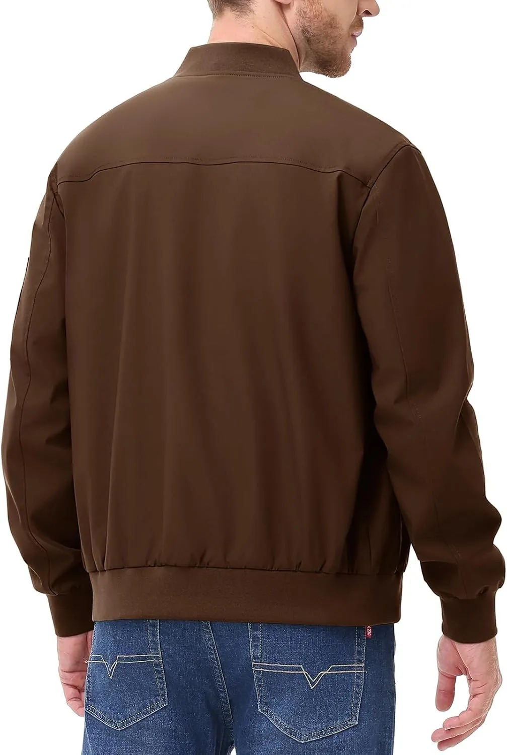 TBMPOY Men's Bomber Jackets Lightweight Light Windbreaker Casual Business Dress Stylish Fall Spring Golf Work