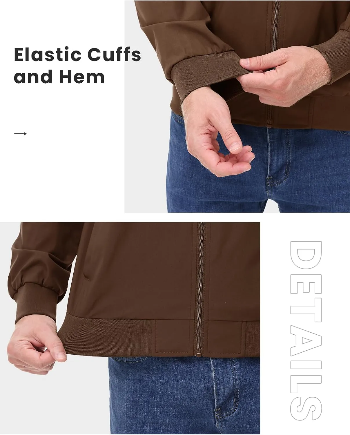TBMPOY Men's Bomber Jackets Lightweight Light Windbreaker Casual Business Dress Stylish Fall Spring Golf Work